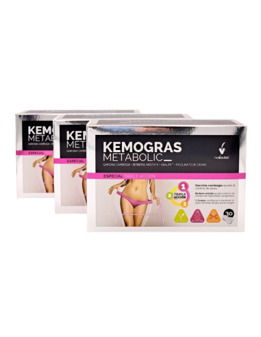 Kemogras - Metabolic  - Novadiet 30 caps (3 uds) | HERBODELICIAS