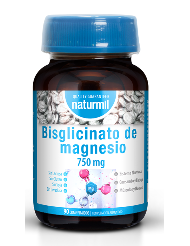 Bisglicinato de Magnesio 750 mg 90 comprimidos Naturmil Dietmed