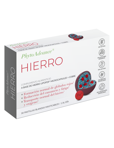 Hierro 30 pastillas blandas PhytoAdvance