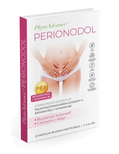 Perionodol 10 pastillas blancas masticables PhytoAdvance