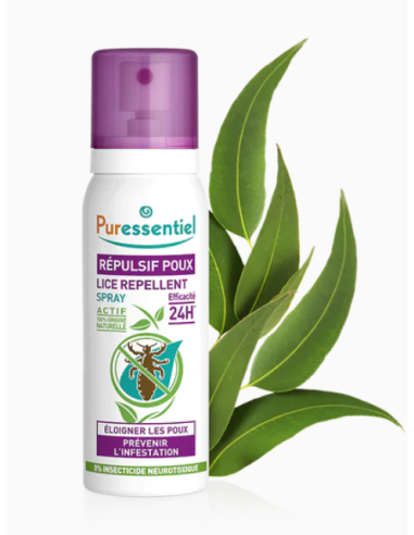 Spray antipiojos repelente Puressentiel 75ml